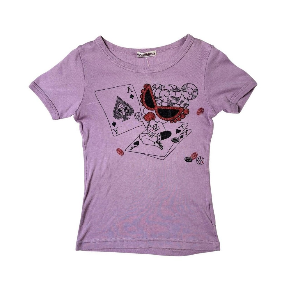 Hysteric Glamour cards graphic baby tee